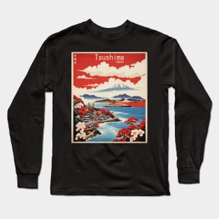 Tsushima Japan Vintage Poster Tourism Long Sleeve T-Shirt